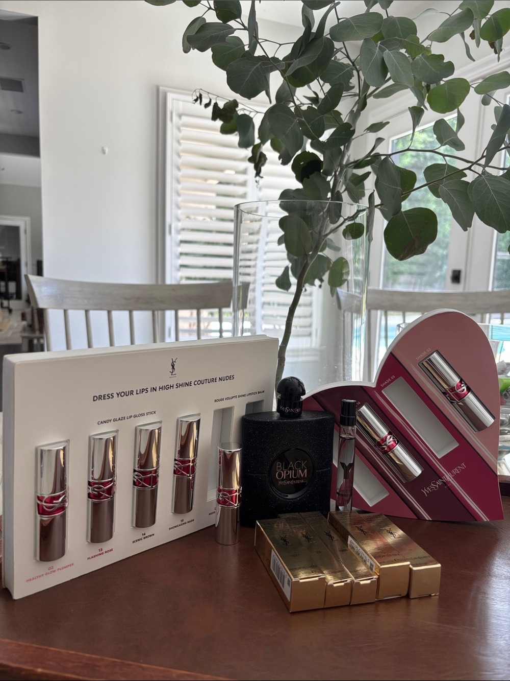 Yves Saint Laurent Pink and Black Luxe Lip & Fragrance Gift Set